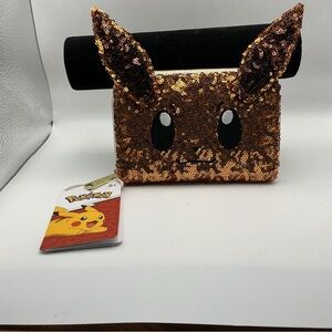 Loungefly Pokémon Eevee Sequin Zip Around Wallet NWT